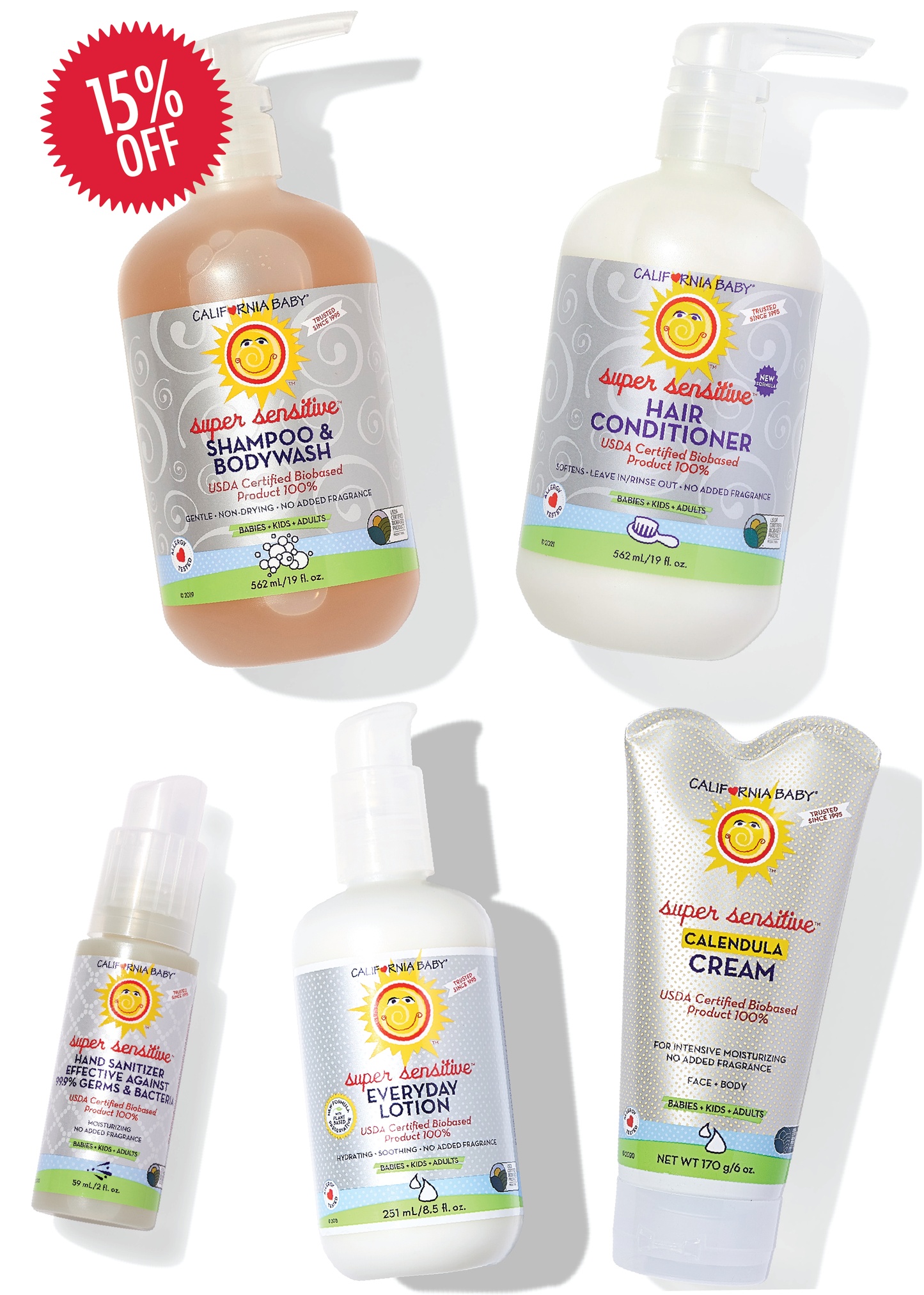(No added fragrance)™ Sensitive Skin Bath Essentials by California Baby