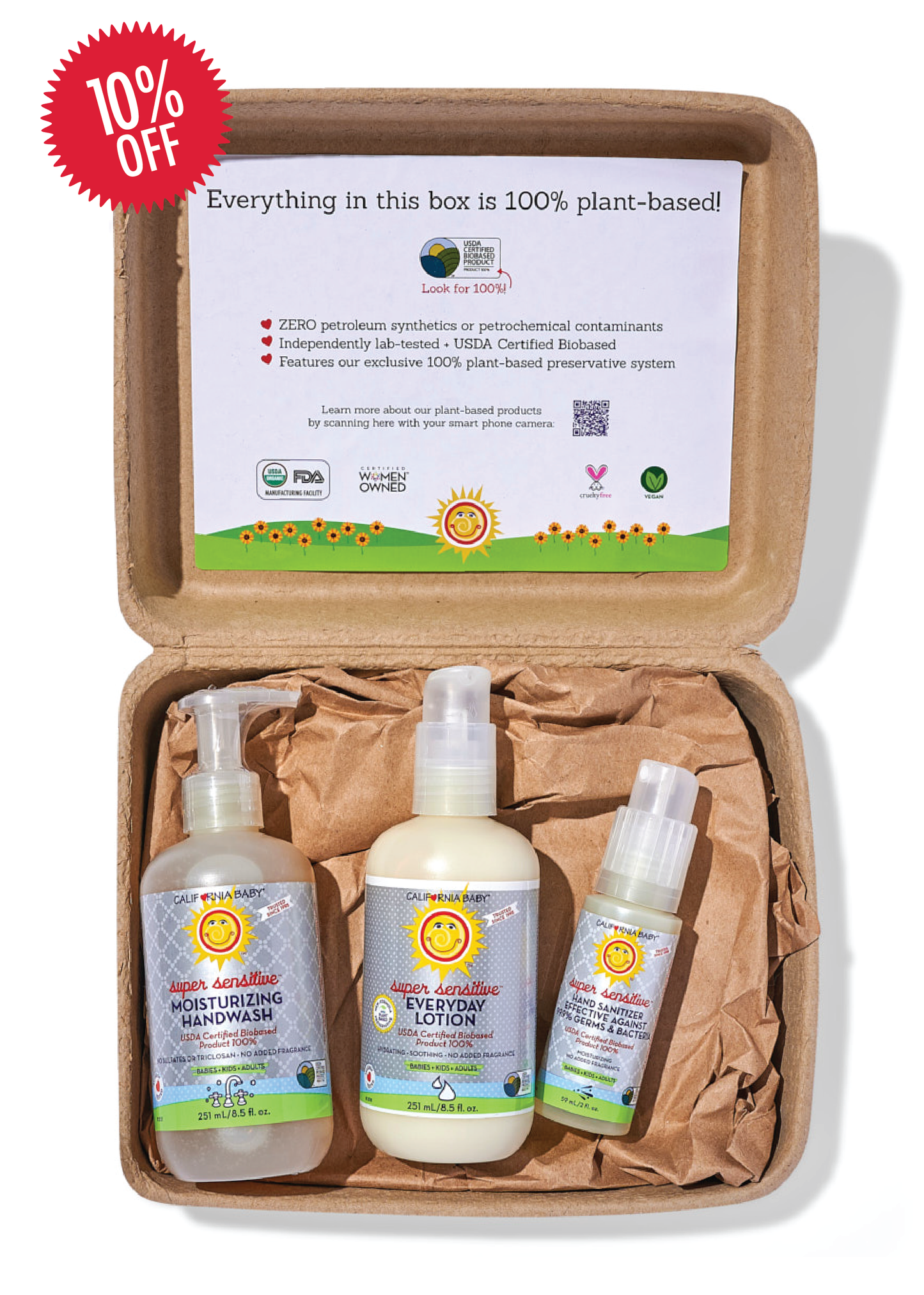 (No added fragrance)™ Soft & Clean Hands Kit by California Baby, product view 2