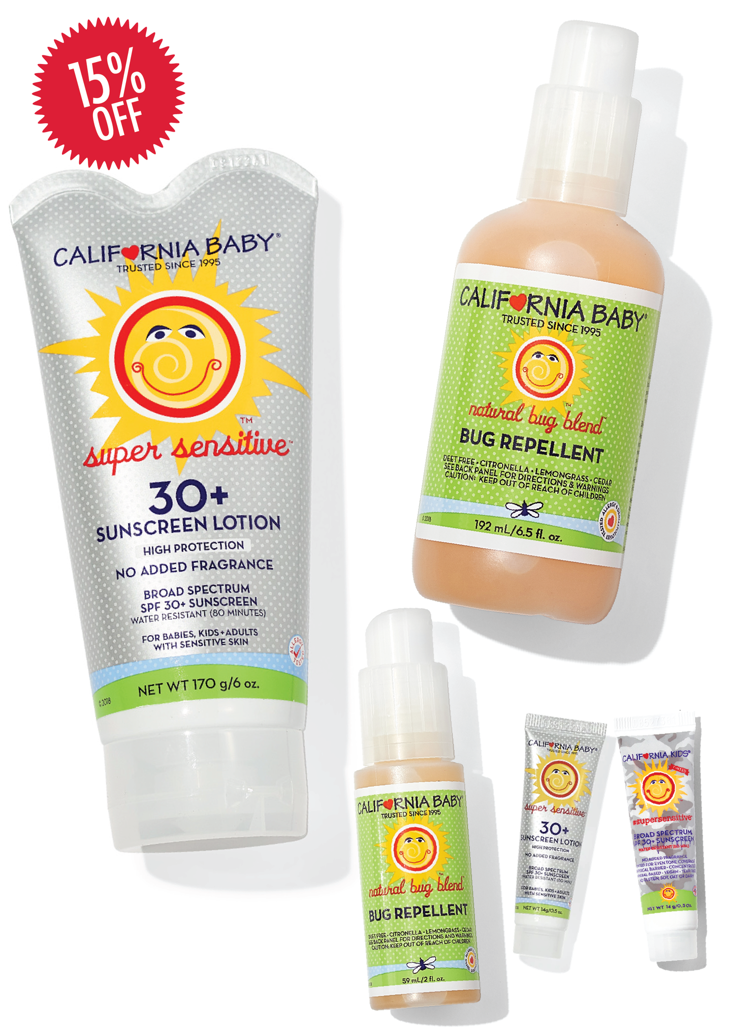 Unscented Sunscreen + Bug Spray Bundle by California Baby, product view 3