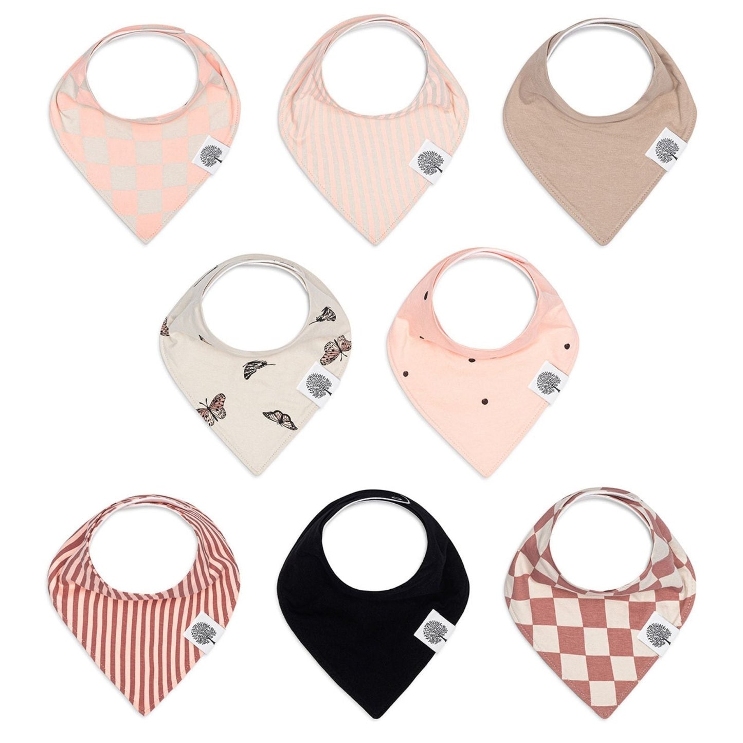 Butterfly Bandana Bib Set (8 pack) by Parker Baby Co.
