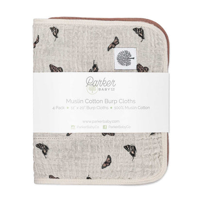 Butterfly Set - Muslin Burp Cloths (4 Pack) by Parker Baby Co., product view 4