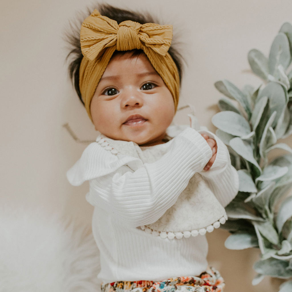 Matilda Set - Cable Knit Knotted Headbands - 5 Pack by Parker Baby Co., product view 2
