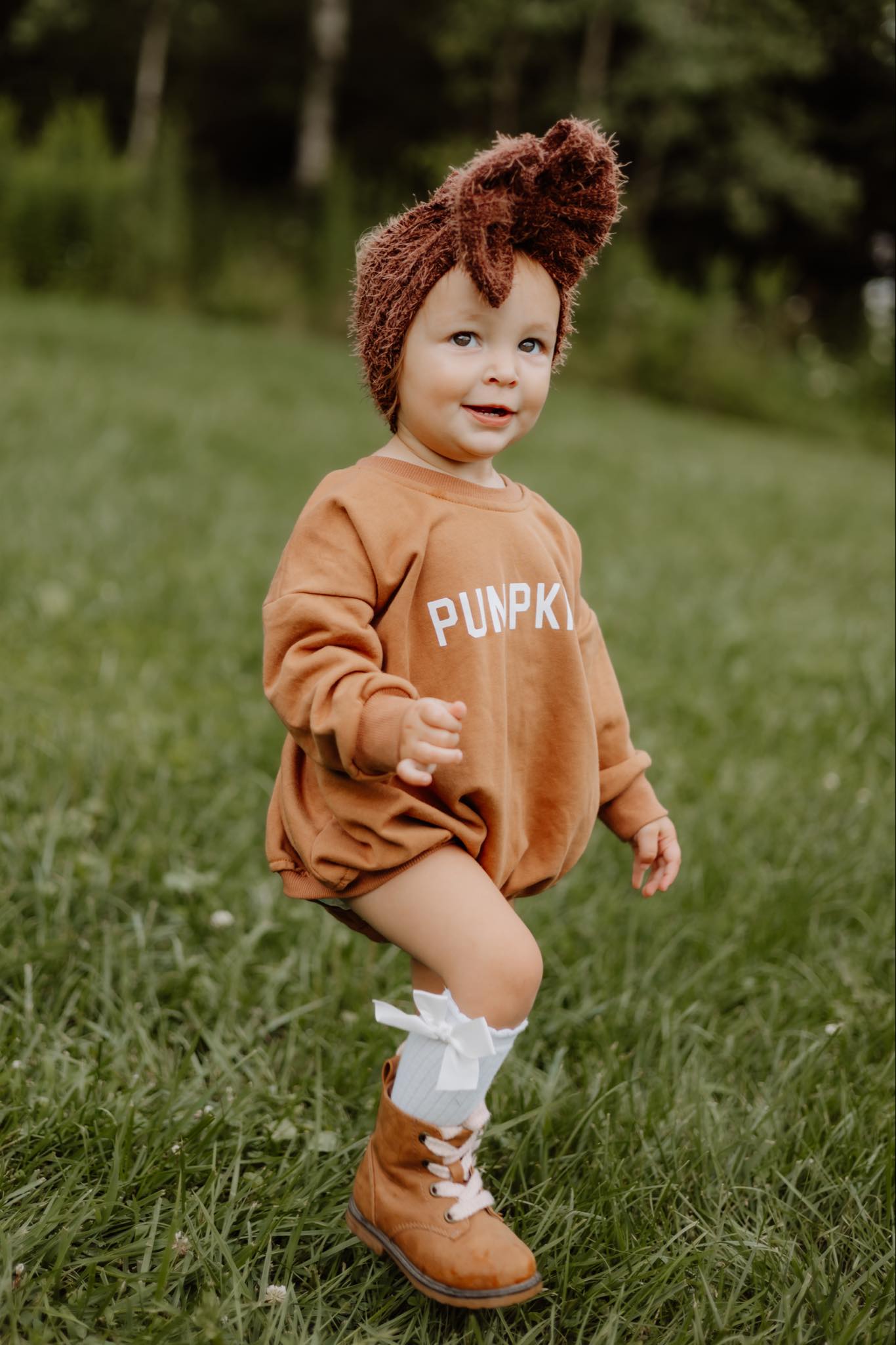 Pumpkin Sweatshirt or Sweatshirt Romper - Cream or Orange by Little Joy Co.