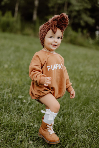 Pumpkin Sweatshirt or Sweatshirt Romper - Cream or Orange by Little Joy Co.