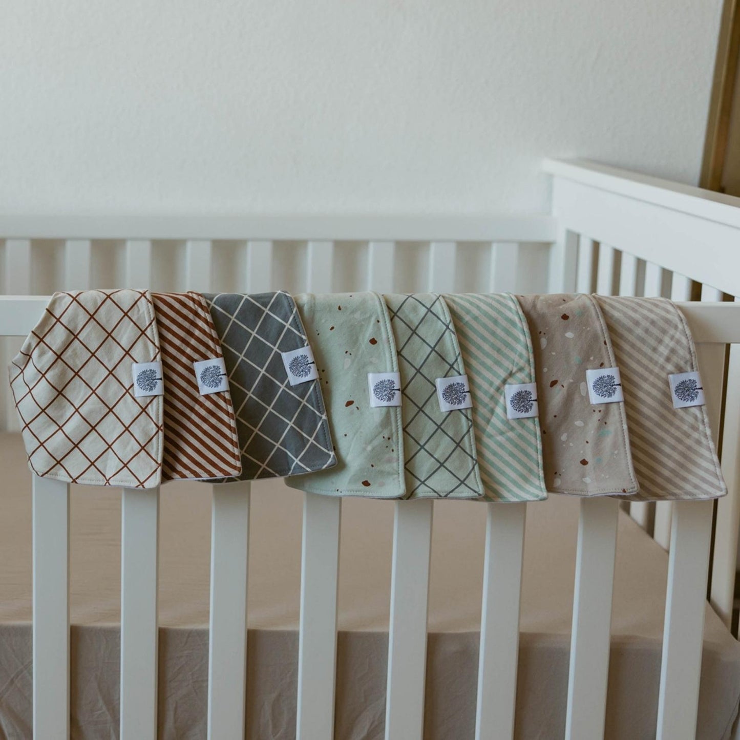 Clay Bandana Bib Set (8 pack) by Parker Baby Co., product view 6