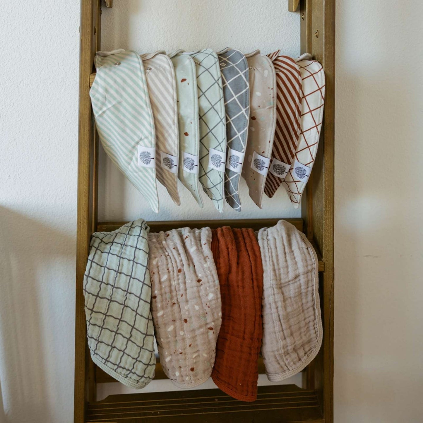 Clay Bandana Bib Set (8 pack) by Parker Baby Co., product view 2