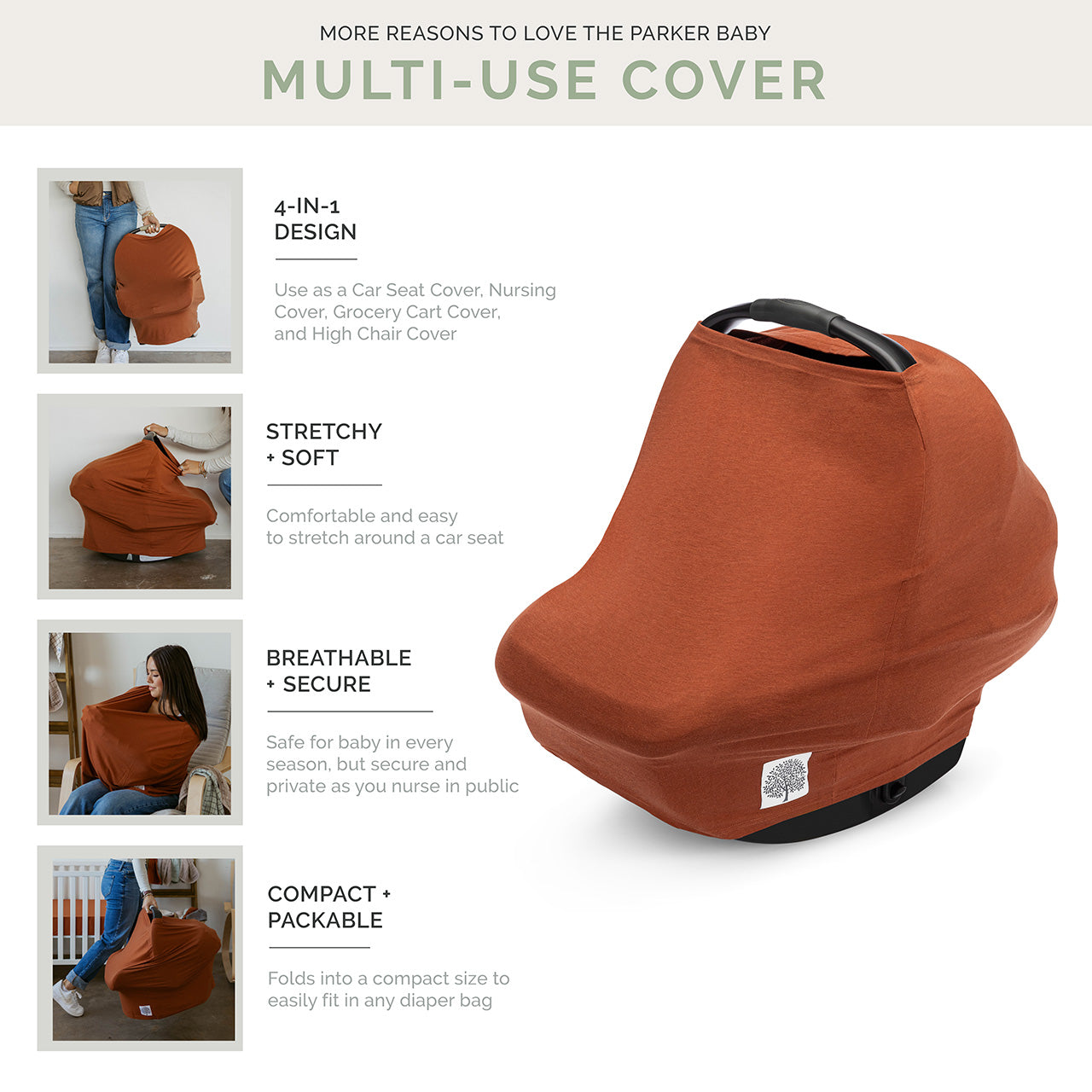Multi-use Cover, Desert by Parker Baby Co., product view 3