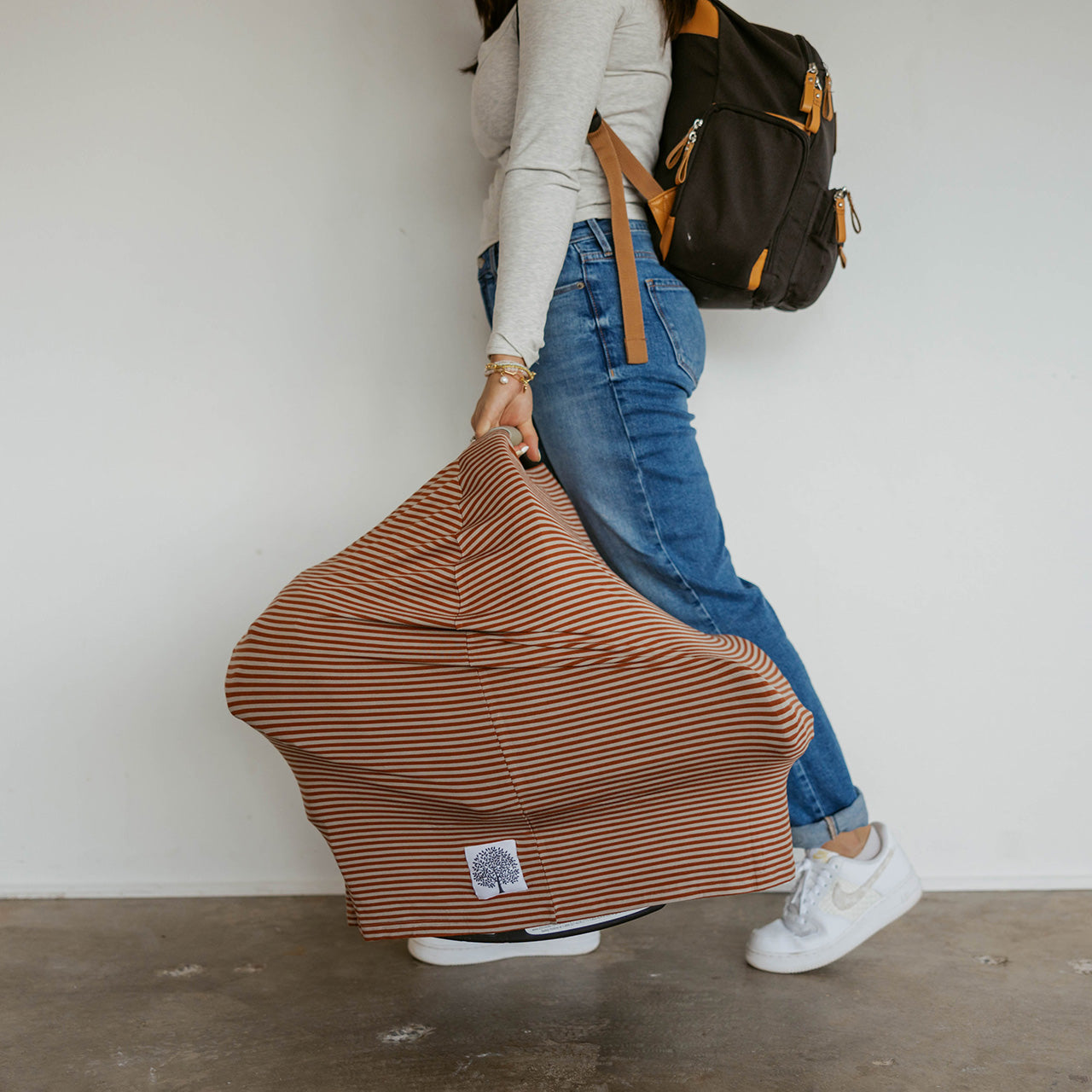 Multi-use Cover, Clay Stripe by Parker Baby Co., product view 4