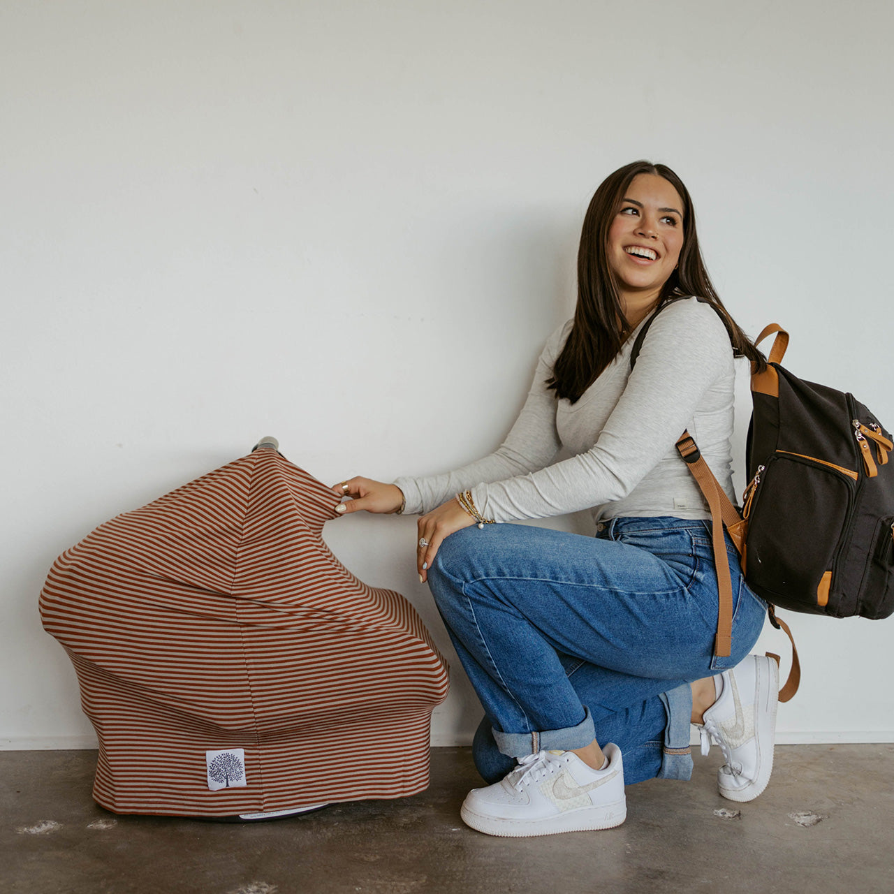 Multi-use Cover, Clay Stripe by Parker Baby Co., product view 2