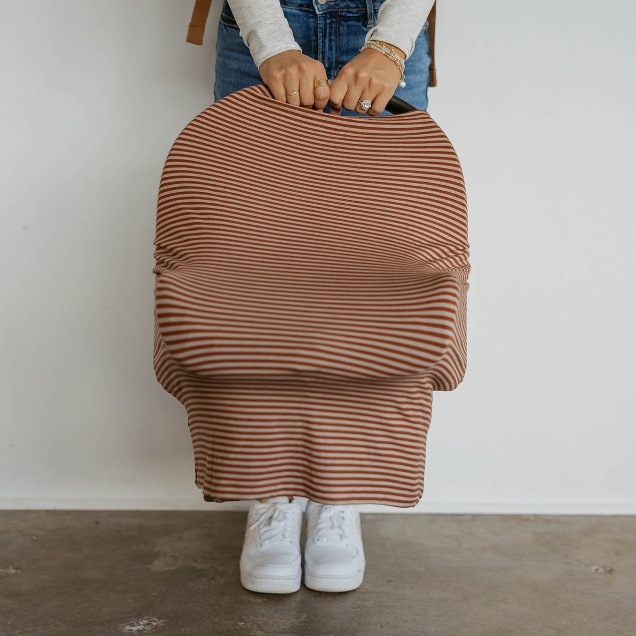 Multi-use Cover, Clay Stripe by Parker Baby Co., product view 11
