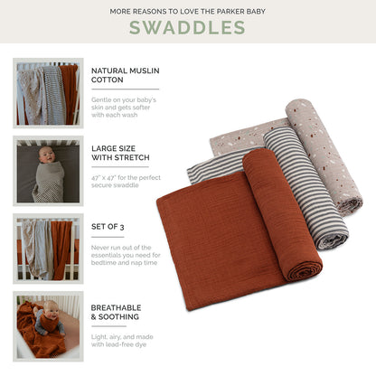 Clay Swaddle Set by Parker Baby Co., product view 3