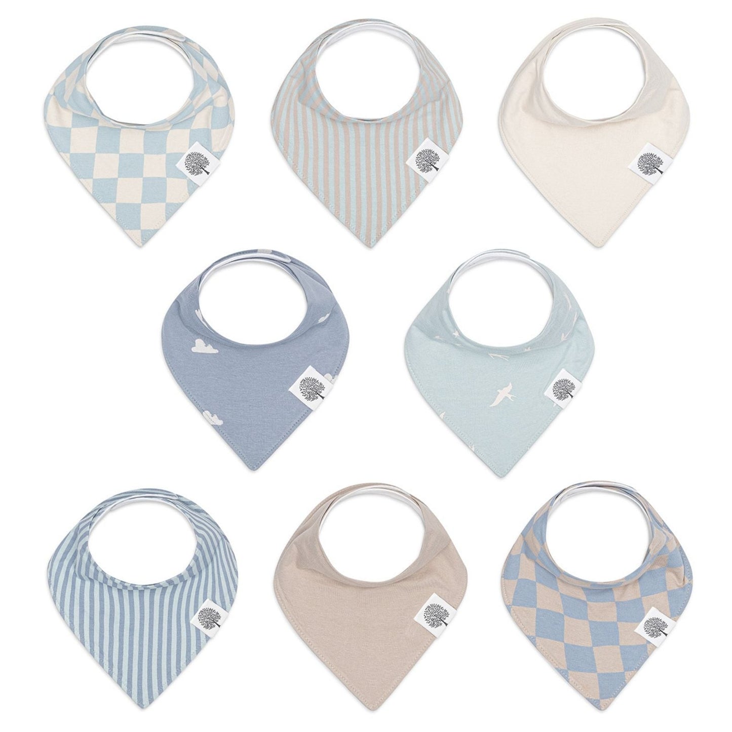 Cloud Bandana Bib Set (8 pack) by Parker Baby Co.