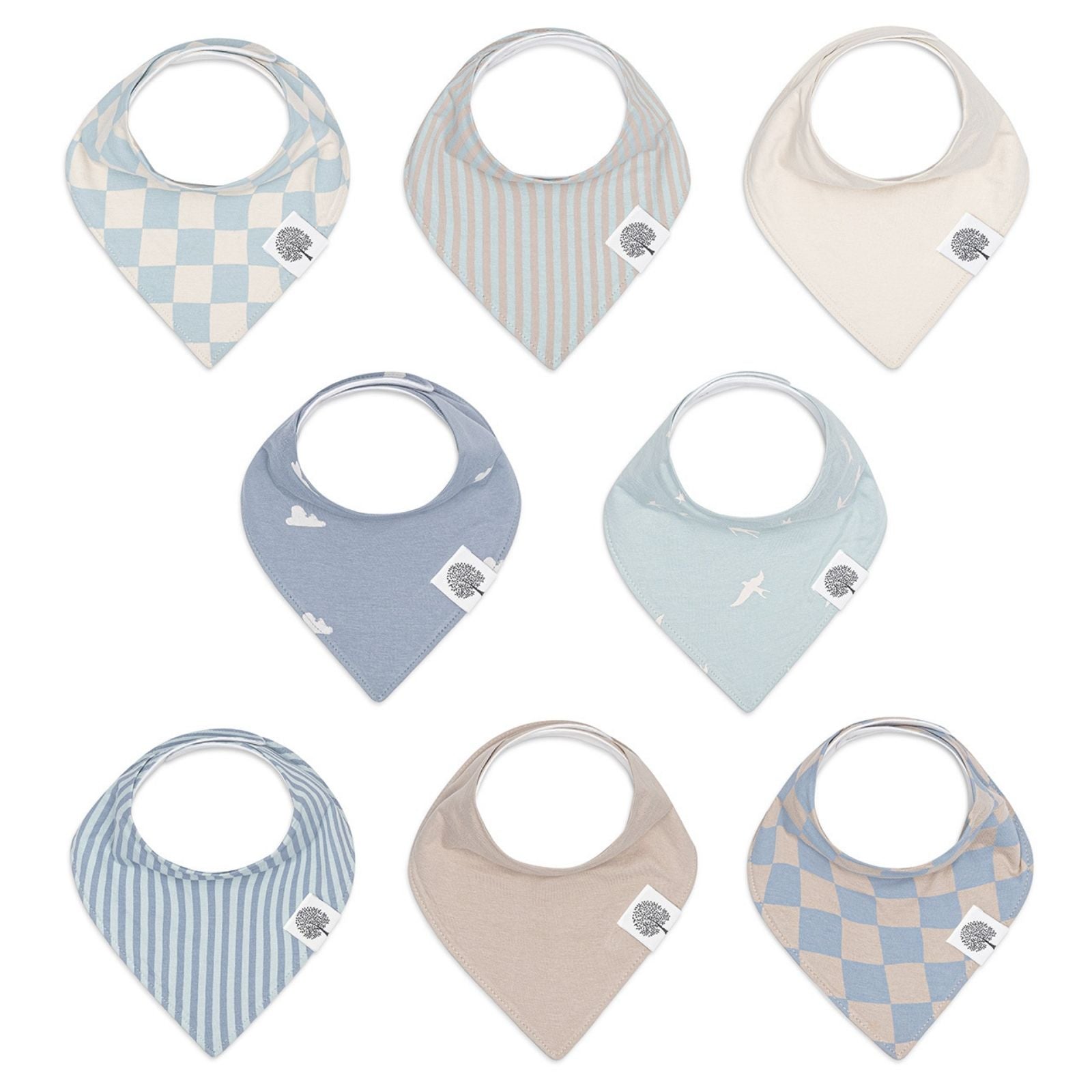 Cloud Bandana Bib Set (8 pack) by Parker Baby Co.