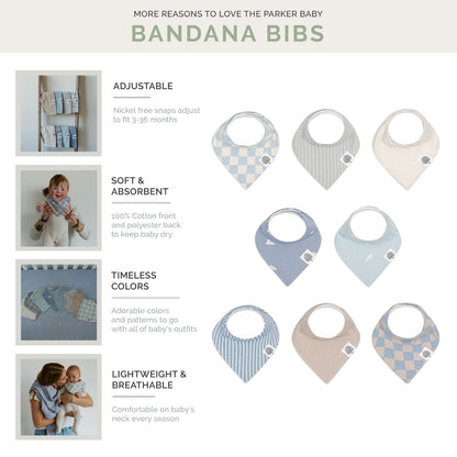 Cloud Bandana Bib Set (8 pack) by Parker Baby Co., product view 3