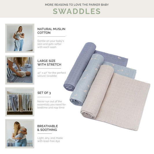 Stormy Swaddle Set by Parker Baby Co., product view 2
