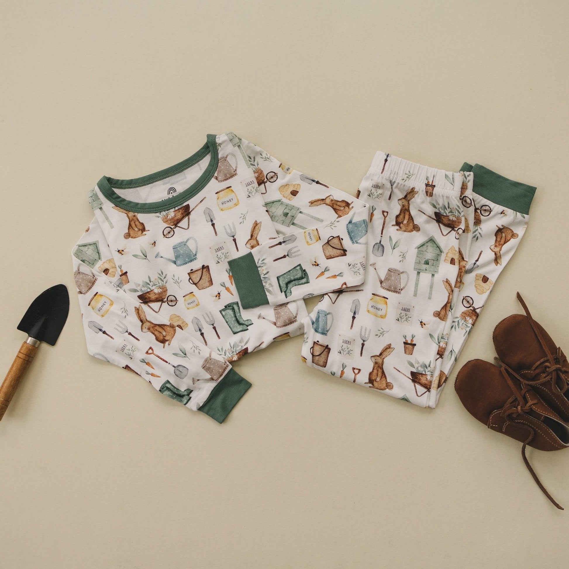 Cottontail Garden 2pc Bamboo Pajamas by Little Joy Co., product view 5