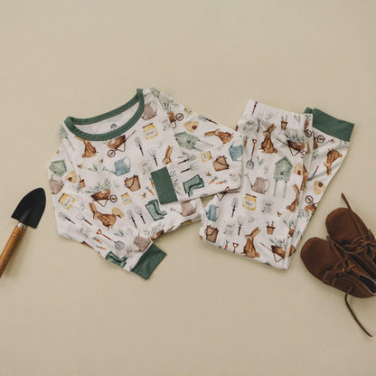 Cottontail Garden 2pc Bamboo Pajamas by Little Joy Co., product view 5