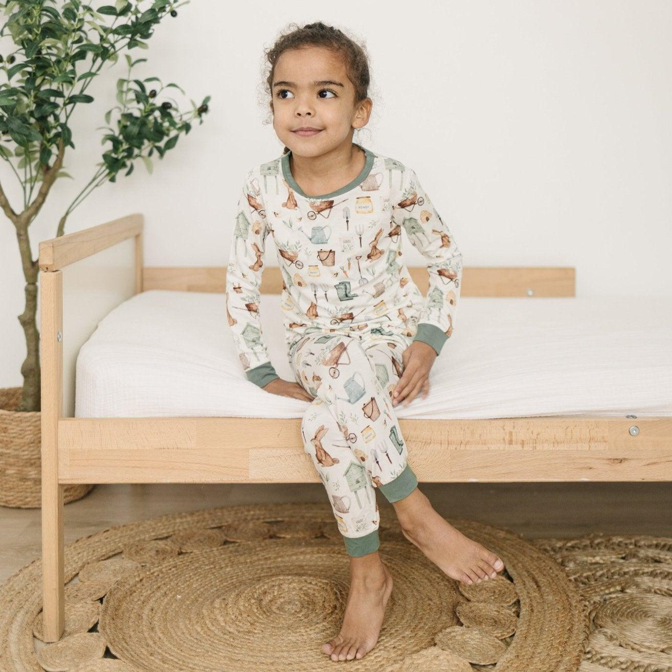 Cottontail Garden 2pc Bamboo Pajamas by Little Joy Co., product view 7