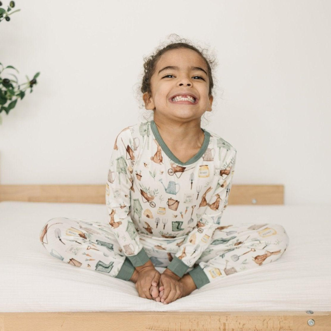 Cottontail Garden 2pc Bamboo Pajamas by Little Joy Co., product view 6