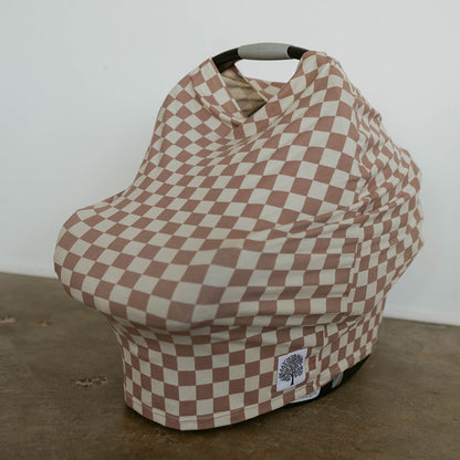 Multi-use Cover, Rosewood Checker by Parker Baby Co., product view 10
