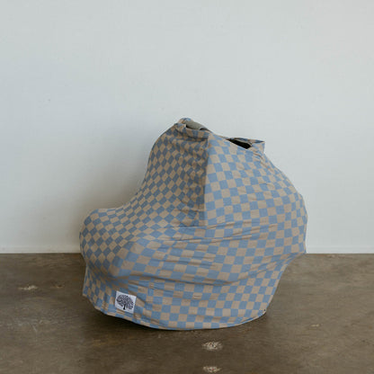 Multi-use Cover, Stormy Blue Checker by Parker Baby Co., product view 6