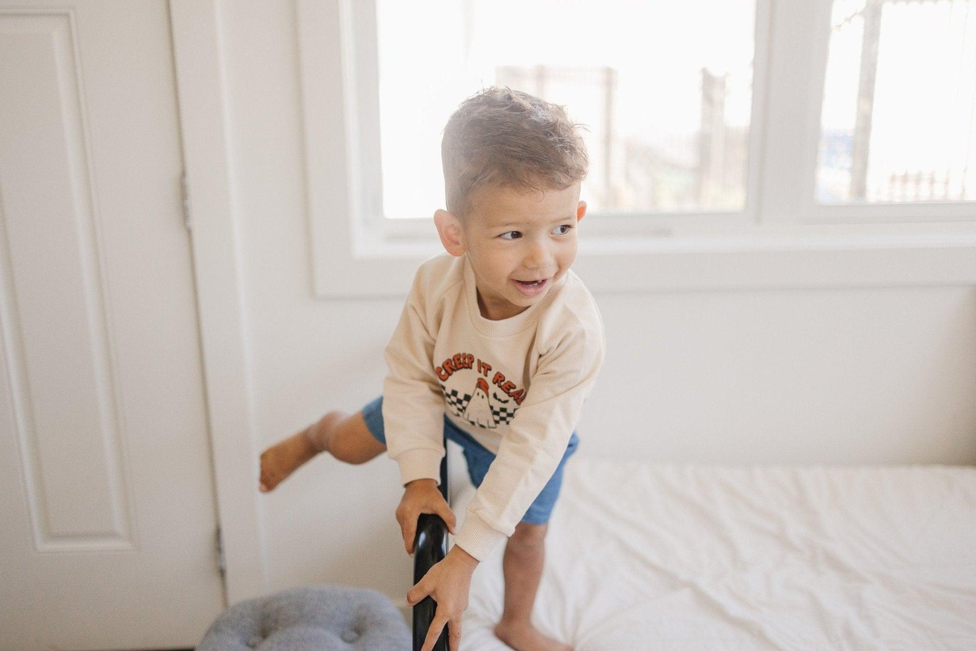 Creep It Real Organic Cotton Crewneck Sweatshirt by Little Joy Co., product view 2