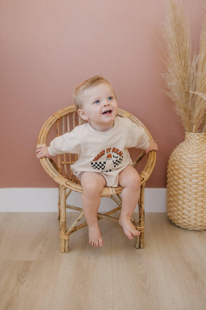 Creep It Real Organic Cotton Sweatshirt Romper by Little Joy Co., product view 5