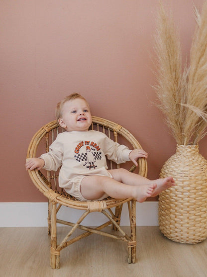 Creep It Real Organic Cotton Sweatshirt Romper by Little Joy Co., product view 4