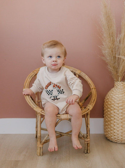 Creep It Real Organic Cotton Sweatshirt Romper by Little Joy Co., product view 3