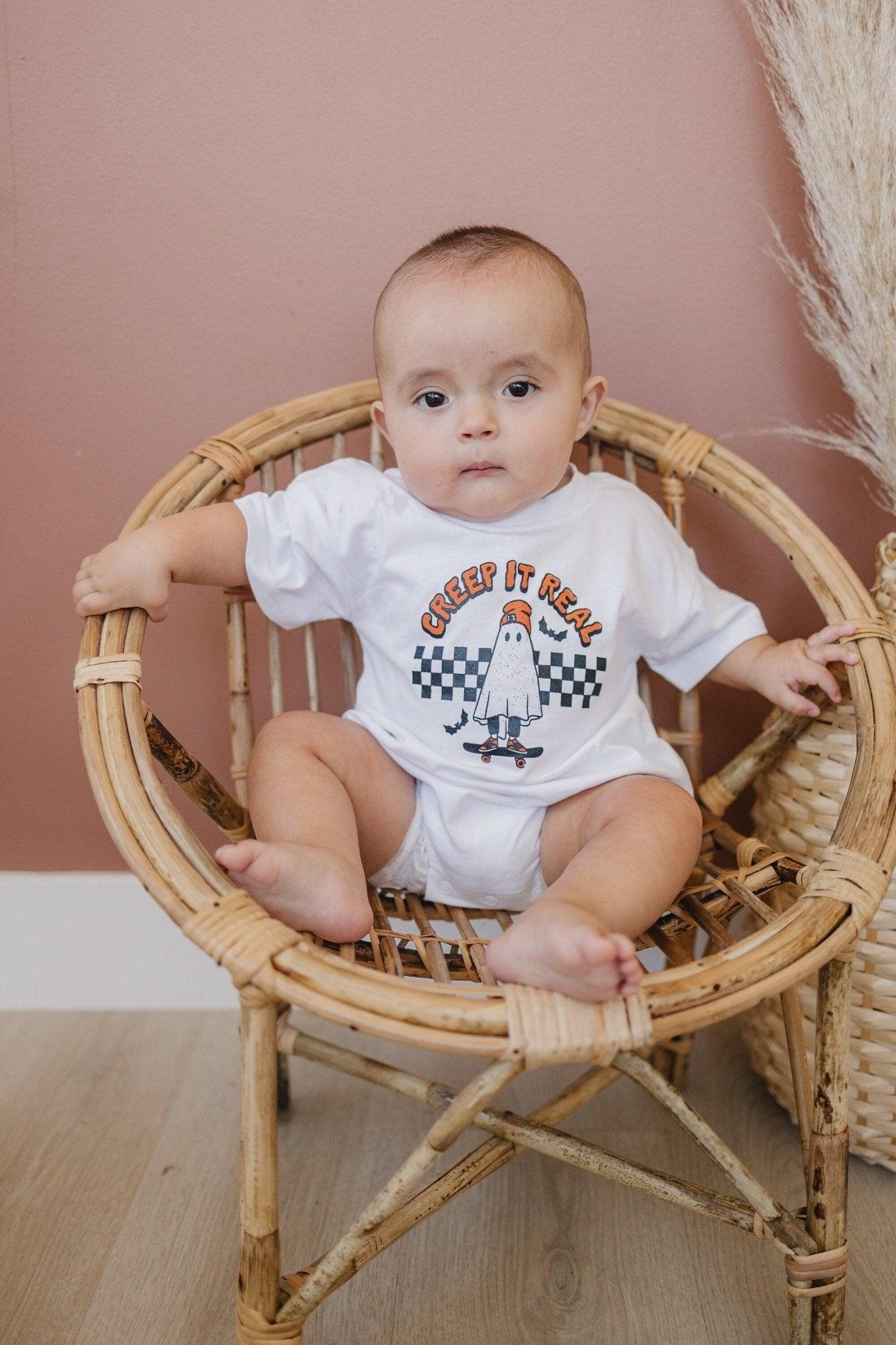 Creep It Real Organic Cotton T-Shirt Romper by Little Joy Co.