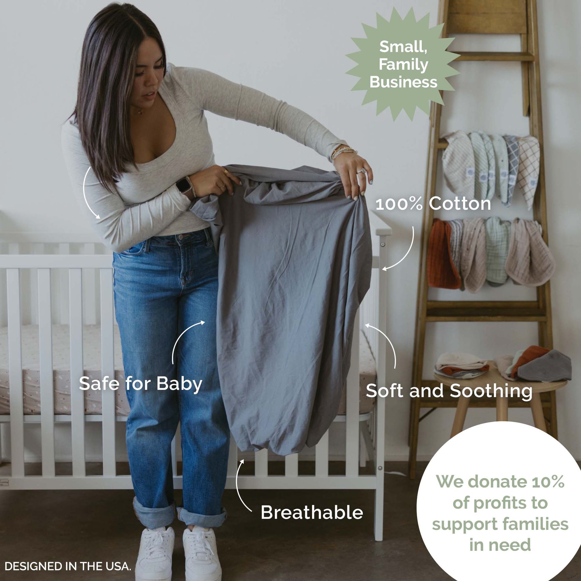 Crib Sheets by Parker Baby Co., product view 3