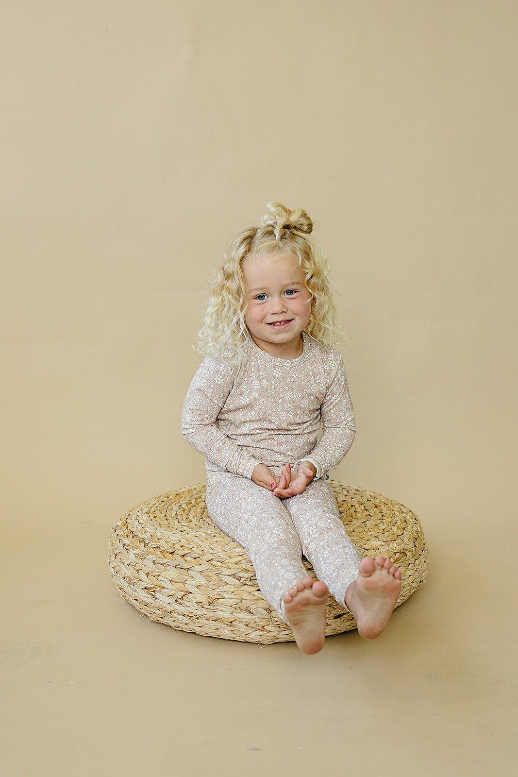 Dainty Ditsy 2pc Bamboo Pajamas by Little Joy Co., product view 4