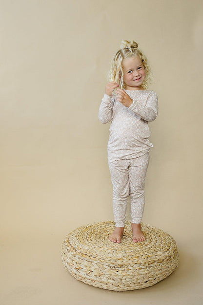 Dainty Ditsy 2pc Bamboo Pajamas by Little Joy Co., product view 3
