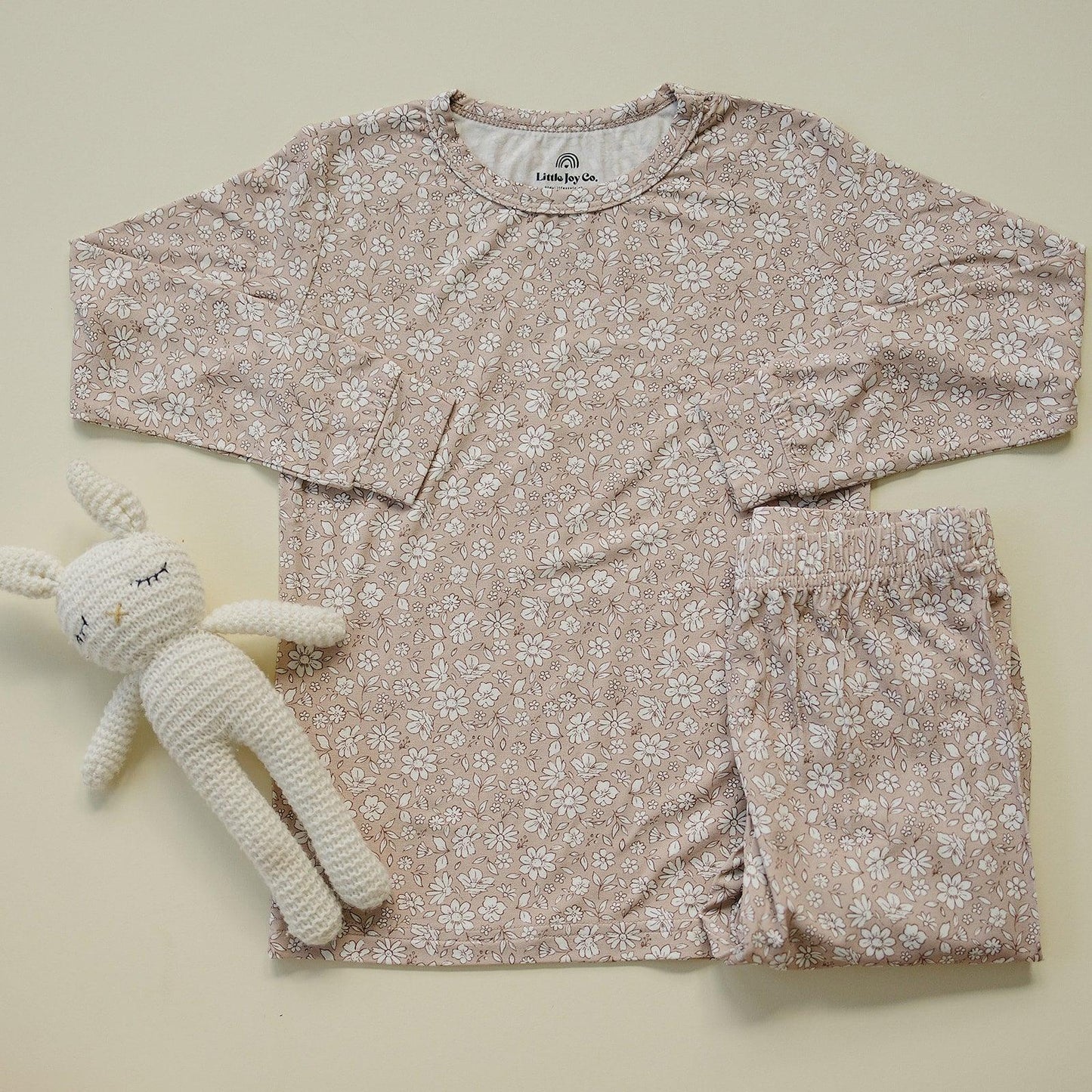 Dainty Ditsy 2pc Bamboo Pajamas by Little Joy Co., product view 2