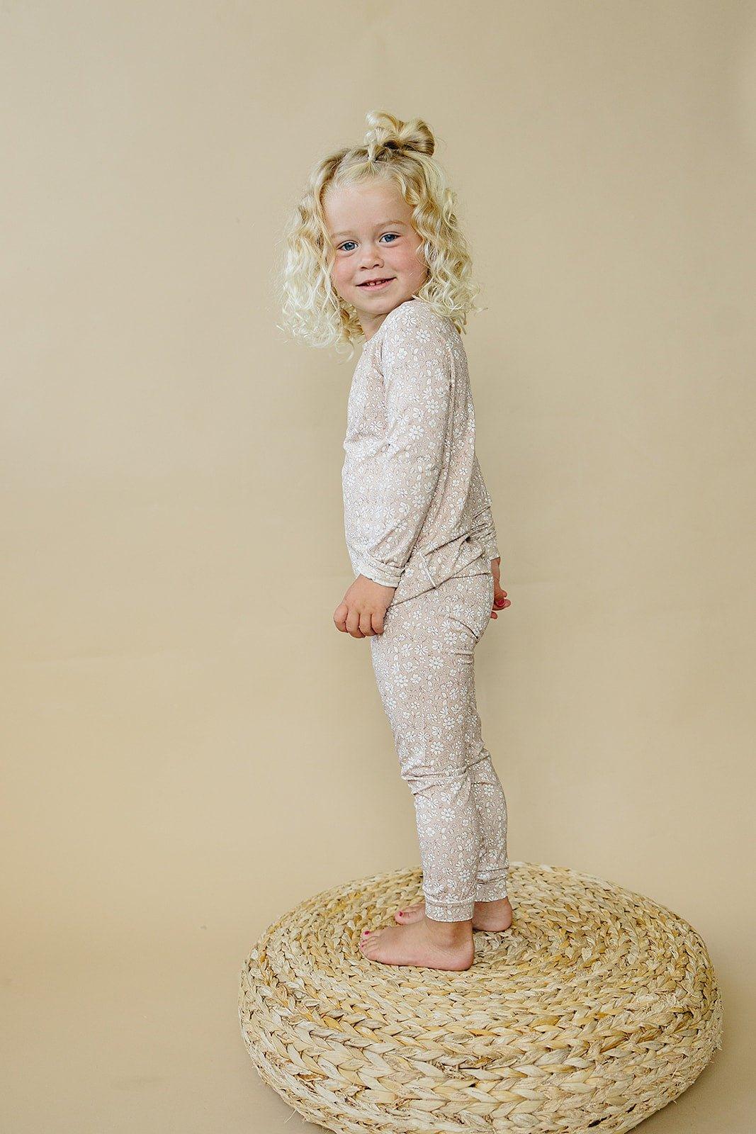 Dainty Ditsy 2pc Bamboo Pajamas by Little Joy Co., product view 6