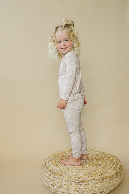 Dainty Ditsy 2pc Bamboo Pajamas by Little Joy Co., product view 6