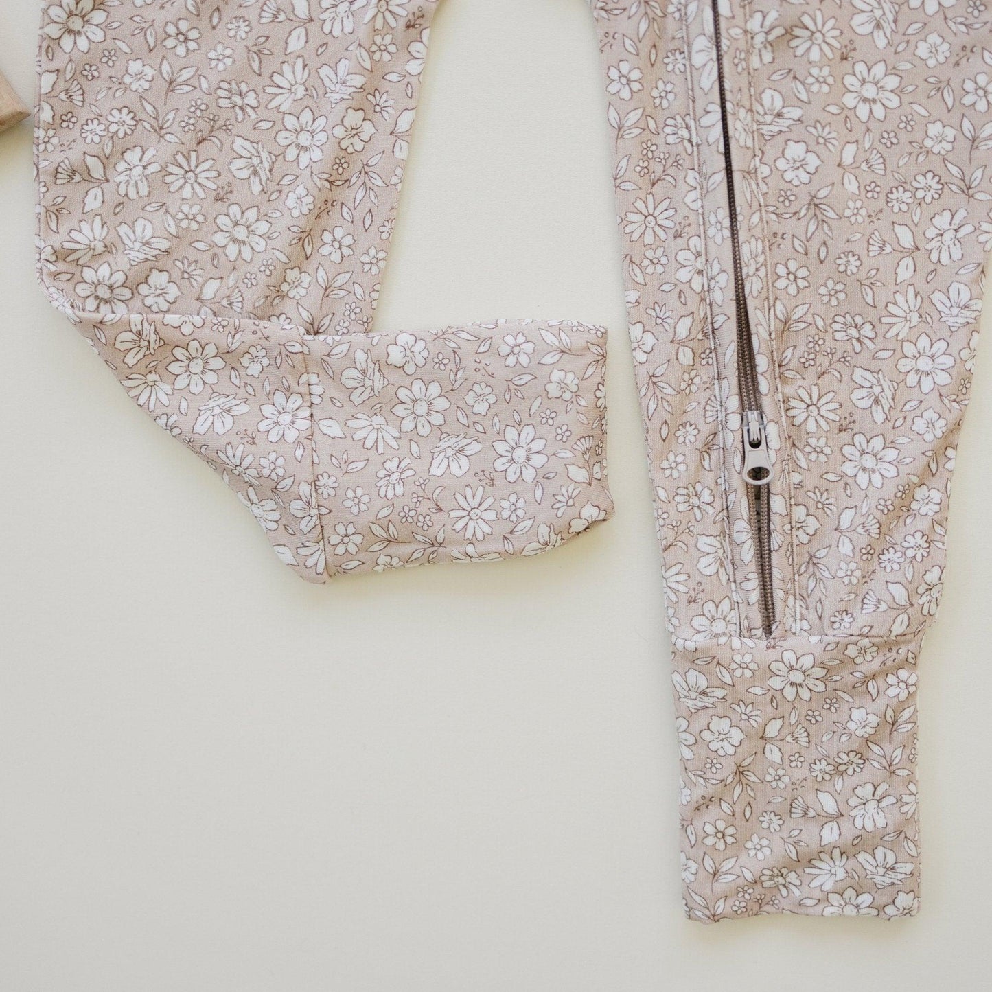 Dainty Ditsy Bamboo Zippy Romper by Little Joy Co., product view 9