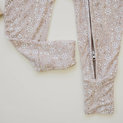 Dainty Ditsy Bamboo Zippy Romper by Little Joy Co., product view 9
