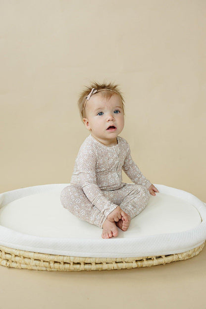 Dainty Ditsy Bamboo Zippy Romper by Little Joy Co., product view 14