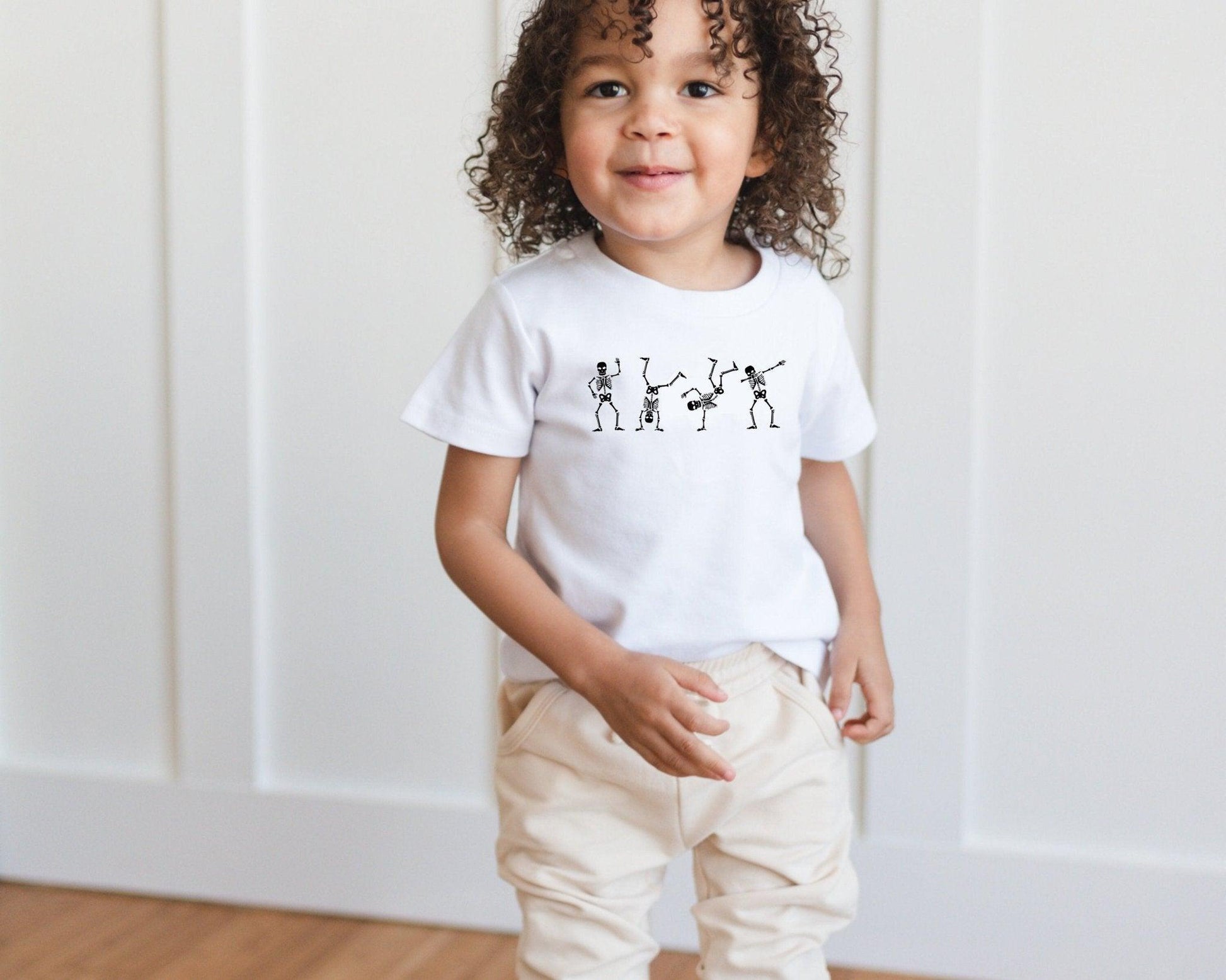 Dancing Skeletons Organic Cotton Tee by Little Joy Co., product view 2