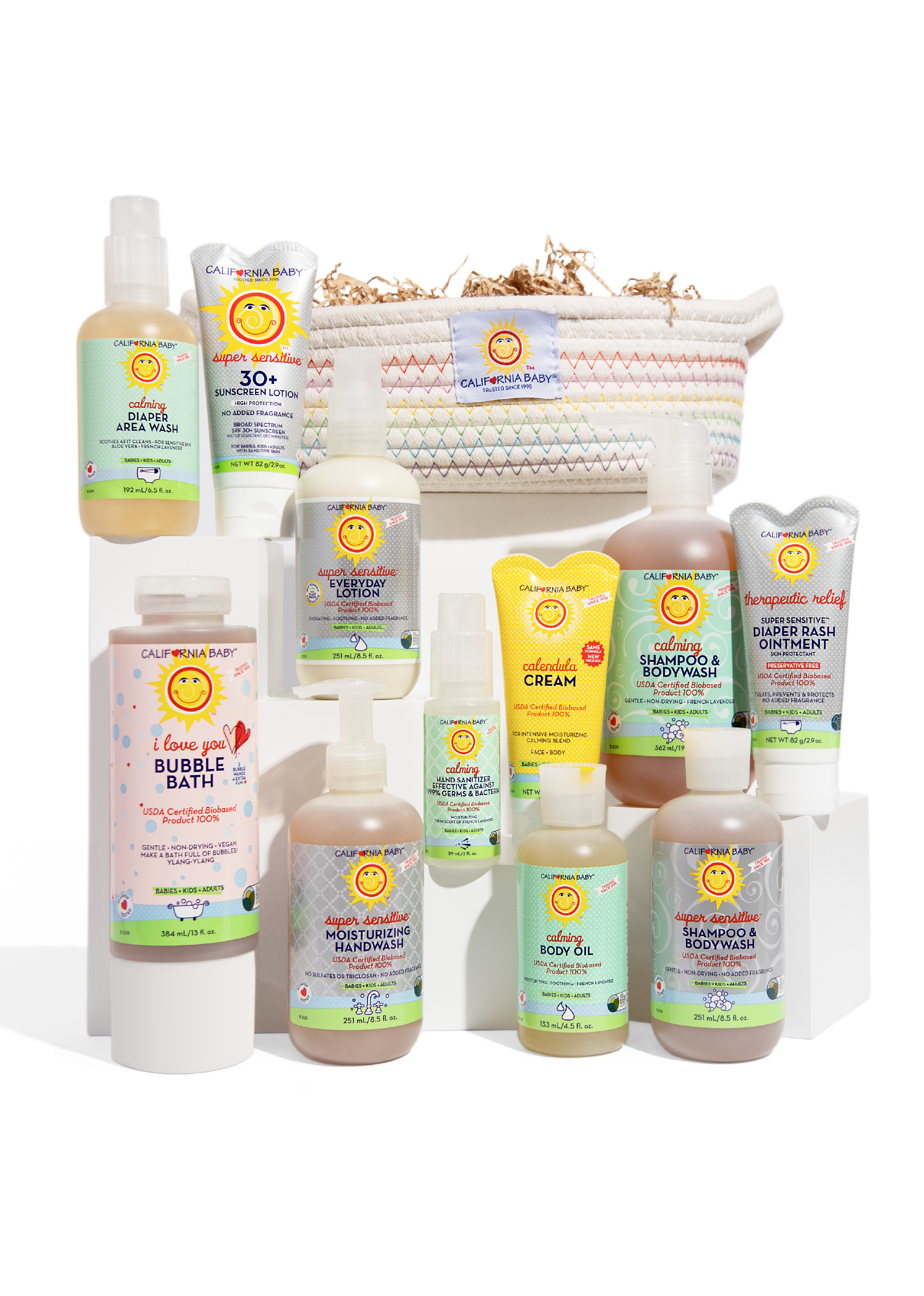 Deluxe Newborn Gift Basket by California Baby, product view 2