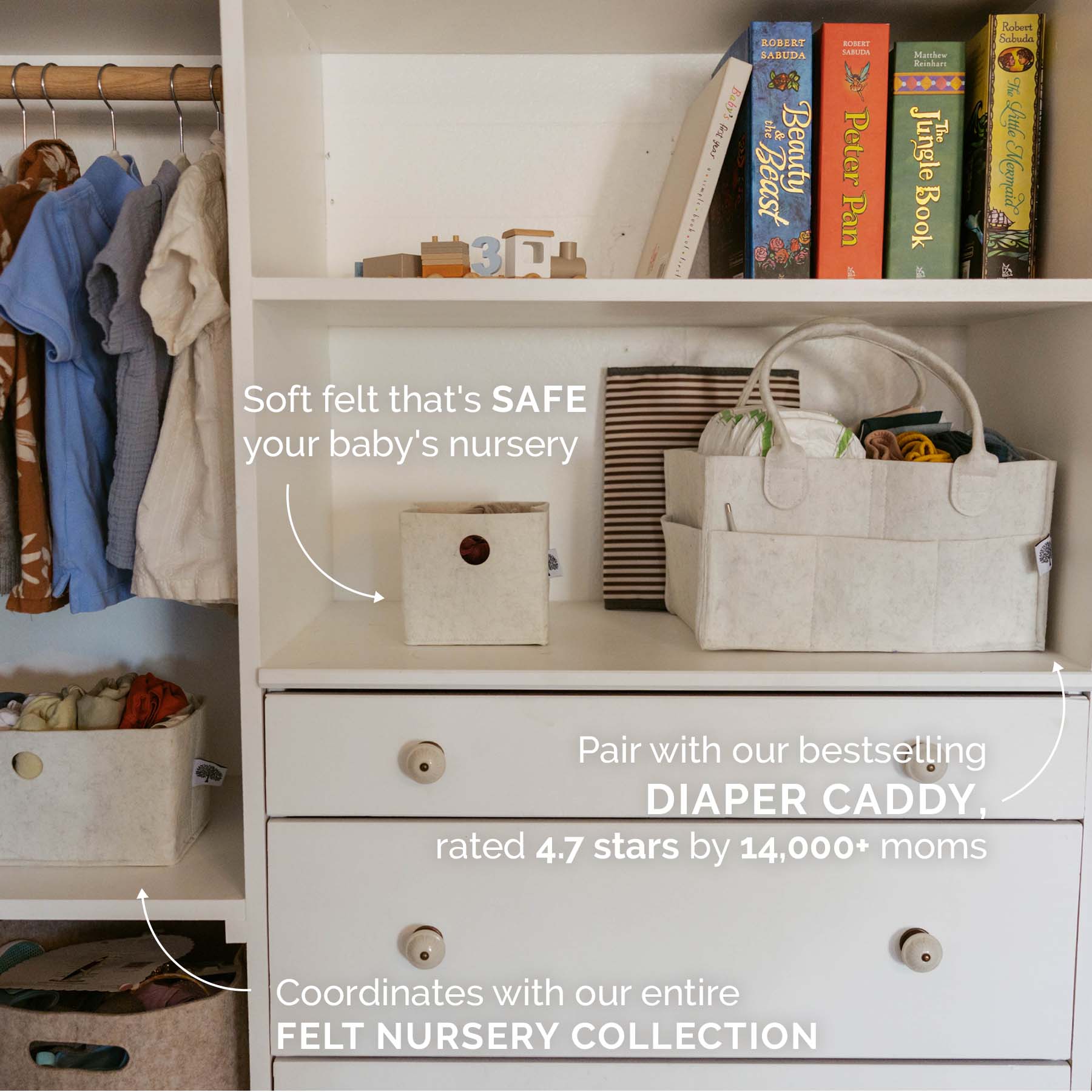 Felt Drawer Organizers by Parker Baby Co., product view 9