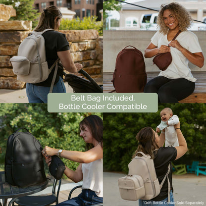 Parker Baby Co. Drift Neoprene Diaper Backpack with Belt Bag