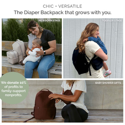 Parker Baby Co. Drift Neoprene Diaper Backpack with Belt Bag