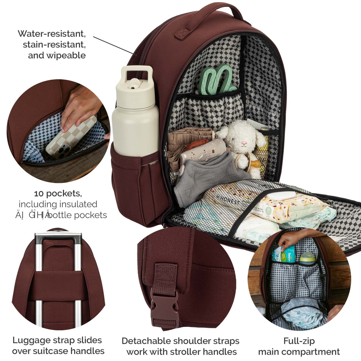 Parker Baby Co. Drift Lite Neoprene Diaper Backpack
