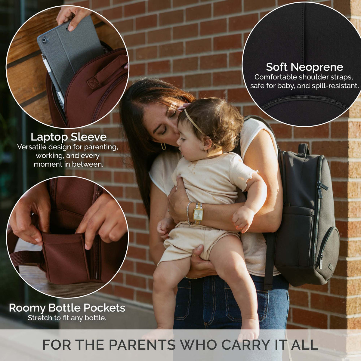 Parker Baby Co. Drift Lite Neoprene Diaper Backpack