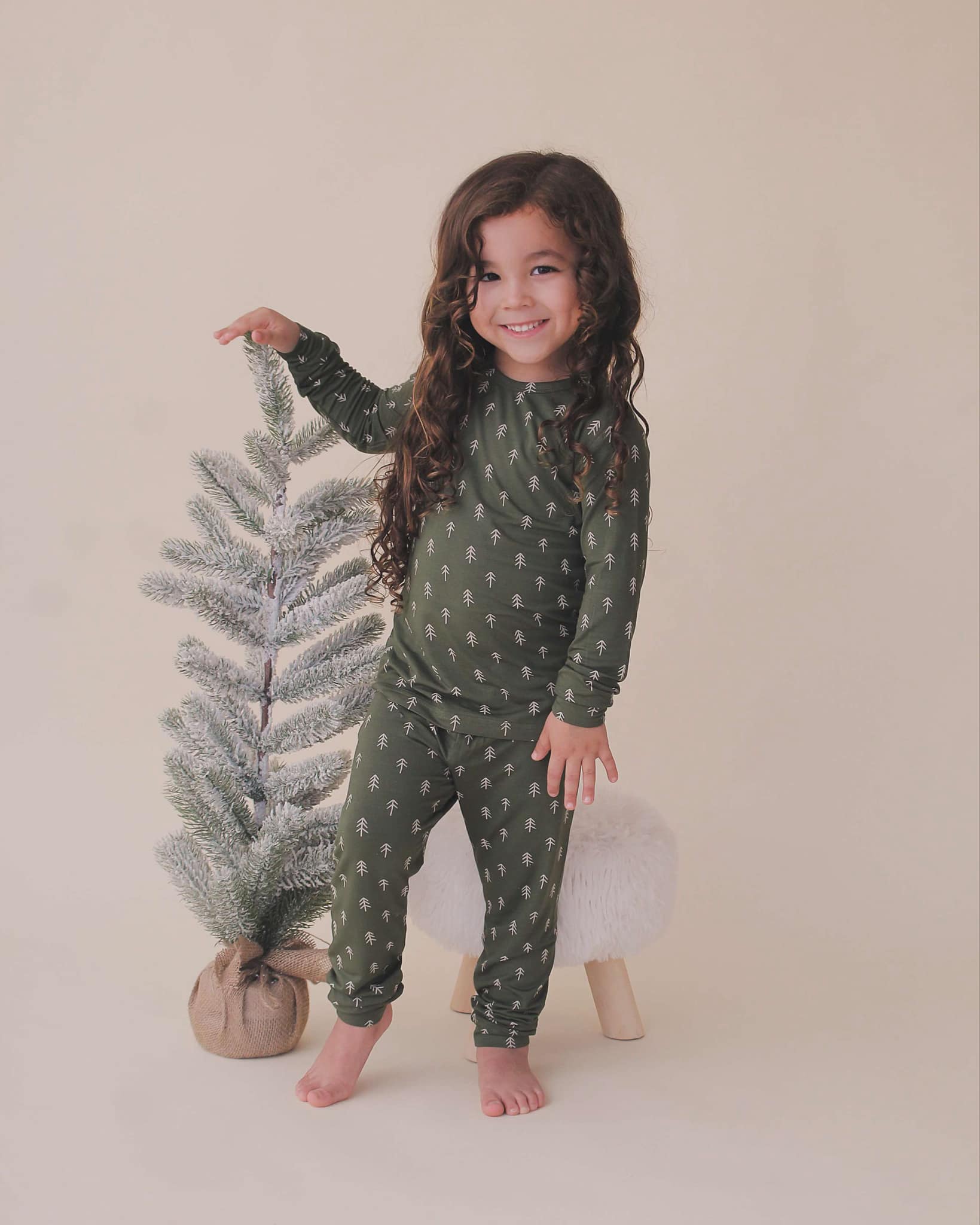 Christmas Tree Bamboo Pajamas - 2pc Set by Little Joy Co., product view 9