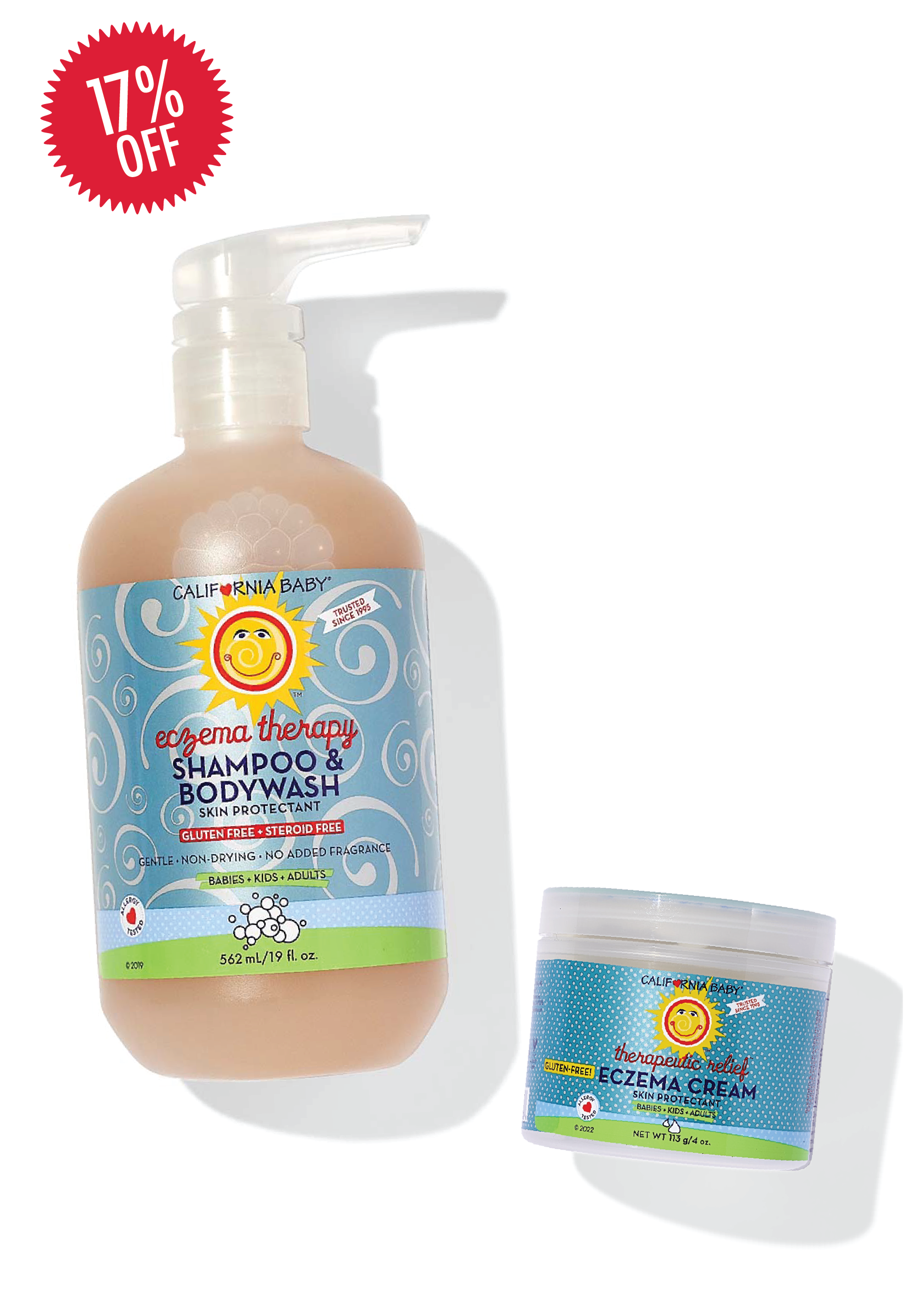 Eczema Cream + Wash Bundle by California Baby, product view 2
