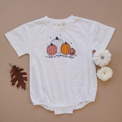 Fall Is My Favorite Color Organic Cotton T-Shirt Romper or Tee by Little Joy Co.