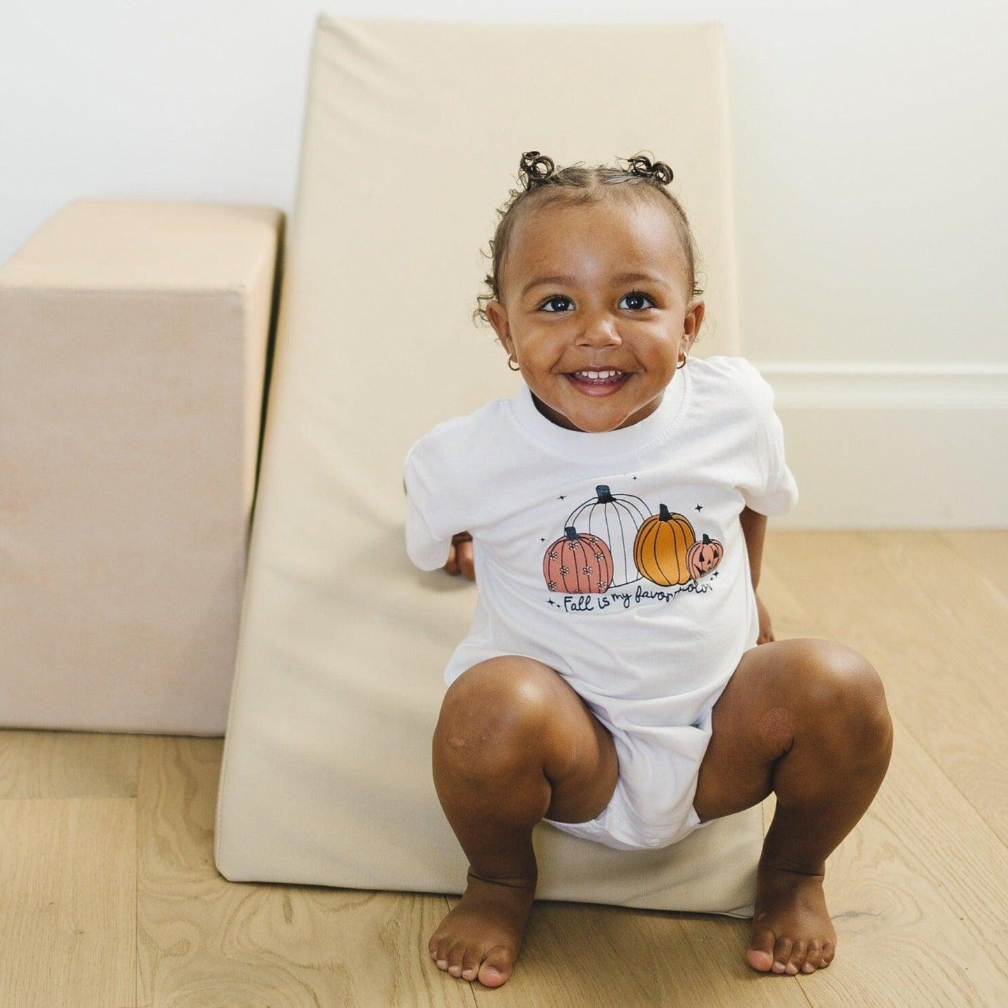 Fall Is My Favorite Color Organic Cotton T-Shirt Romper or Tee by Little Joy Co., product view 2